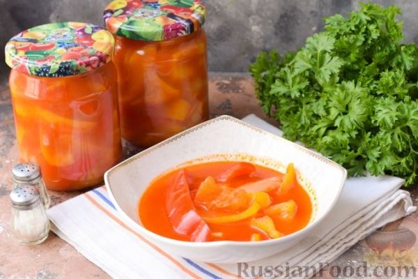 Болгарский перец в томатном соке (на зиму)